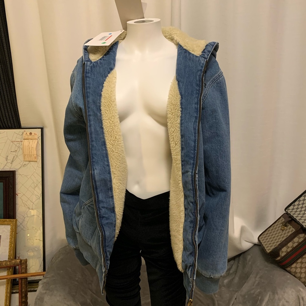 SOLD European Carhartt Sherpa Denim WorkCoat - Picture 7 of 7